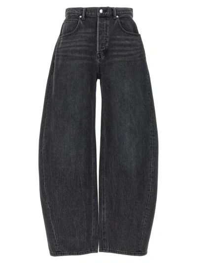 Alexander Wang Oversized Rounded Jeans In Black
