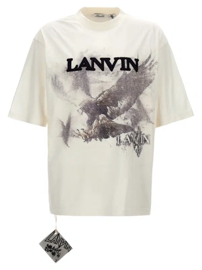 Lanvin Logo Print T-shirt In Neutral