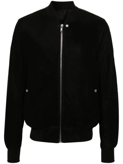 Rick Owens Classic Flight Leather Jacket In Black