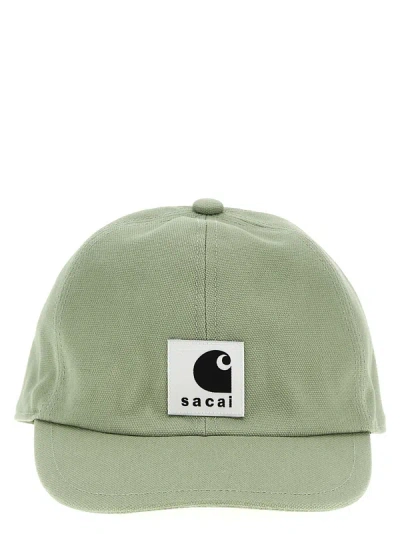 Sacai X Carhartt Wip Cap Hats In Green