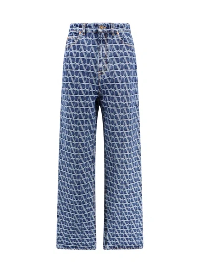 Valentino Toile Iconographe Monogram Jeans In Multi