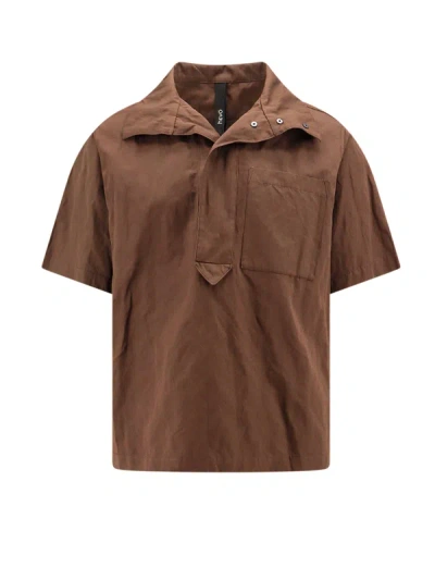 Hevo Cotton And Metal Shirt In Brown