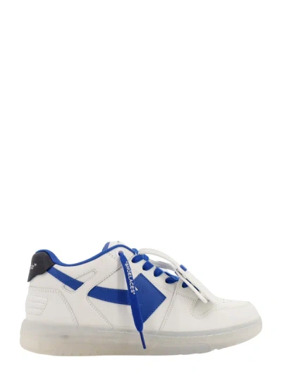 Off-white Leather Trainers With Iconic Zip Tie In Multi
