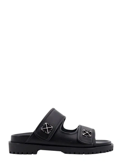 OFF-WHITE LEATHER SANDALS