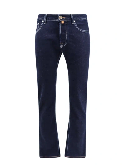 Jacob Cohen Nick Logo-patch Slim-fit Jeans In Blue
