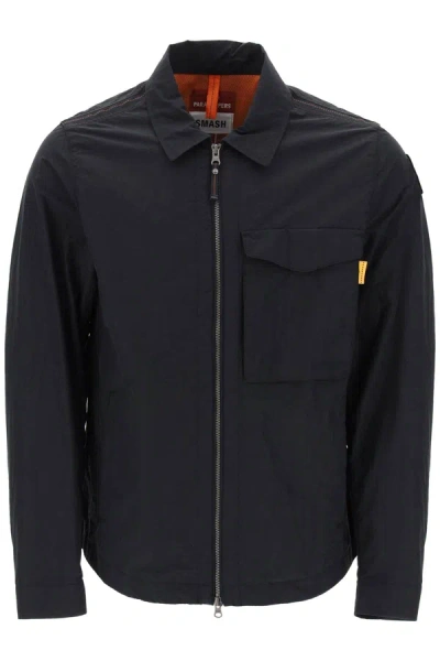 Parajumpers Overshirt Rayner In Popeline Di Nylon In Black