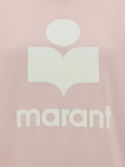 Marant Etoile Moby Logo-print Sweatshirt In Pearl Rose/ecru