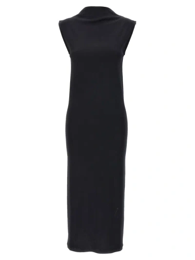Armarium Fitted Sleeveless Midi Dress In Black
