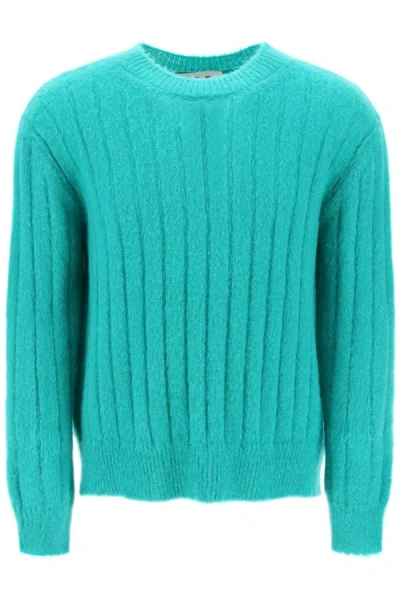 Marni Brushed Mohair Pul In Green