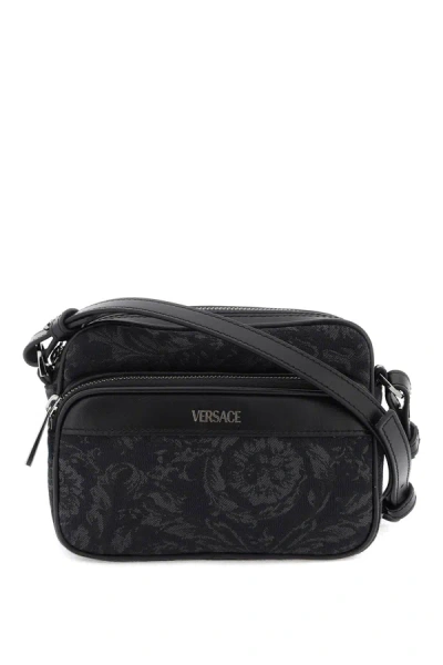 Versace Borsa Messenger Barocco In Black