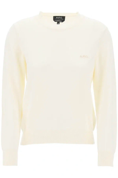 Apc Pullover Girocollo Vera In Cotone In White