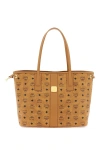 Mcm Printed Leather Medium Liz Shopping Bag In Brown