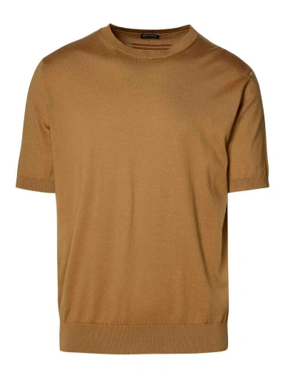 Zegna Brown Cotton T-shirt