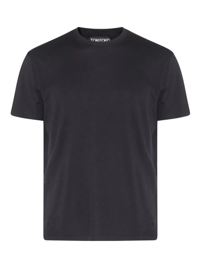 Tom Ford Cotton-blend Jersey T-shirt In Black