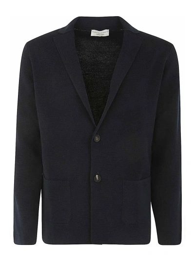 Filippo De Laurentiis Single Breasted Lapel Jacket Clothing In Blue