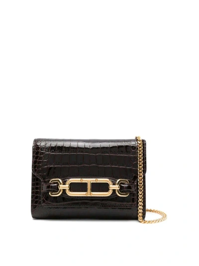 Tom Ford Mini Bag On Chain In Brown