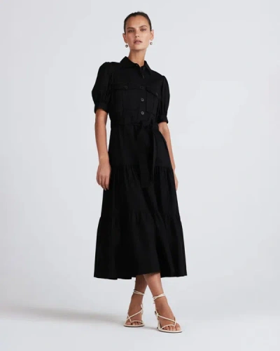 Derek Lam 10 Crosby Buffy Utility Midi Dress In Black