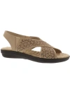 Easy Street Claudia Womens Faux Suede Criss-cross Front Slingback Sandals In Multi