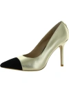 Ralph Lauren Lindella Womens Leather Slip On Pointed Toe Heels In Multi