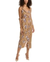 Rebecca Taylor Poppy Field Wrap Dress In Multi