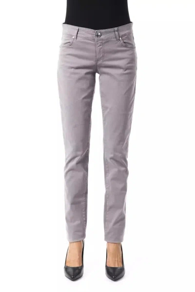 Byblos Cotton Jeans & Women's Pant In Grey