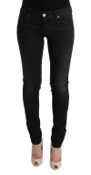 Acht Denim Cotton Bottoms Slim Fit Jeans In Black
