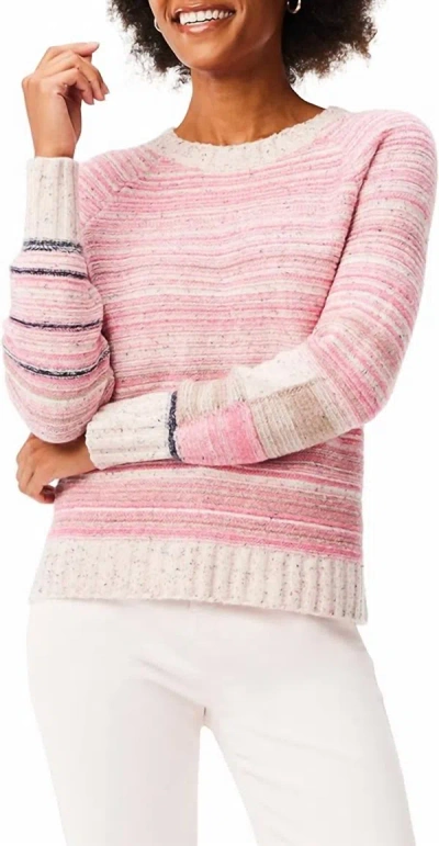 Nic + Zoe Heat Mix Sweater In Pink