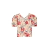 THE GREAT THE BUNGALOW TOP IN ECHO ROSE PRINT