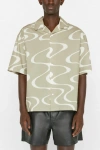 Frame Wave-print Cotton-poplin Shirt In Multi