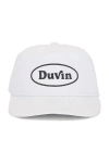 DUVIN MEN'S OVAL NYLON HAT IN WHITE