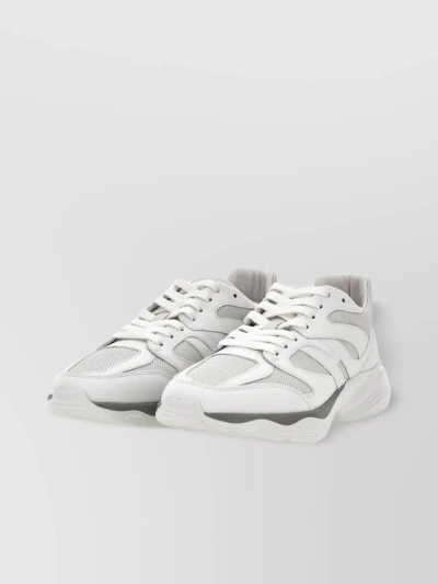 Hogan Allac Panelled Leather Trainers In White
