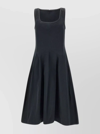 Marni A-line Corset Midi Dress In Black