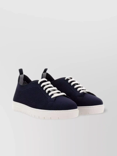 Kiton Fabric Sneakers In Blue