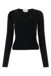 Alexander Mcqueen Cutout Ribbed Wool-blend Sweater In Black