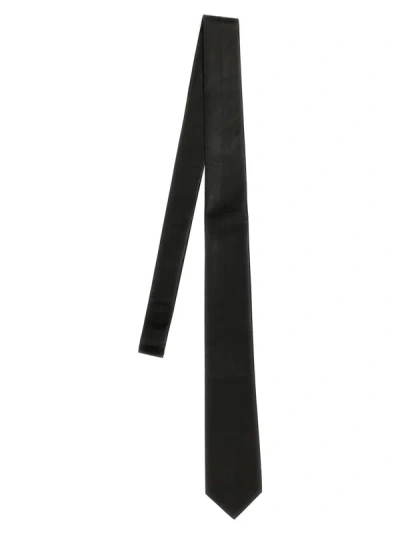 Alexander Mcqueen Leather Tie In Black