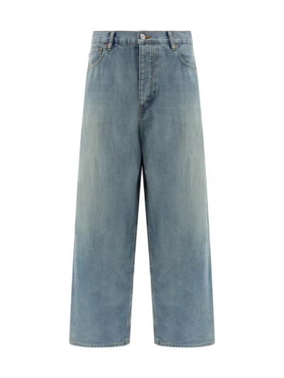 Balenciaga Contrasting Denim Jeans In Blue