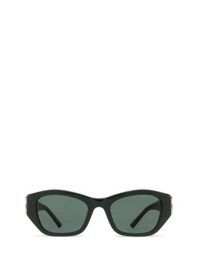 Balenciaga Sunglasses In Shiny Solid Dark Green