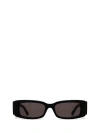 Balenciaga Max Rectangular Sunglasses In Black