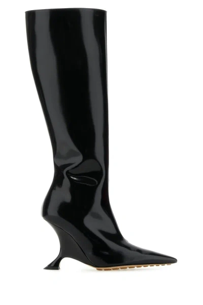 Bottega Veneta Rocket Knee-high Vinyl Boots In Black