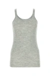 Bottega Veneta Melange Grey Wool Tank Top In Grey