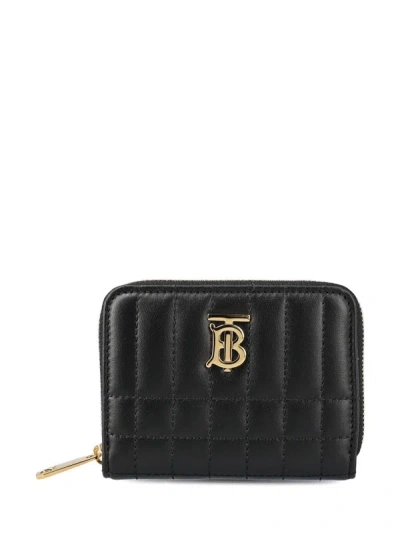 Burberry Wallets In Black / Light Gold