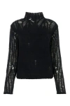 Chloé A Well-fitting Small High-necked Sweater In Black