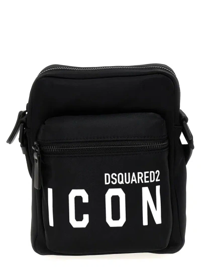 Dsquared2 'be Icon' Crossbody Bag In White/black