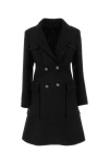 Etro Double-breasted Wool Coat With Floral Buttons In Black