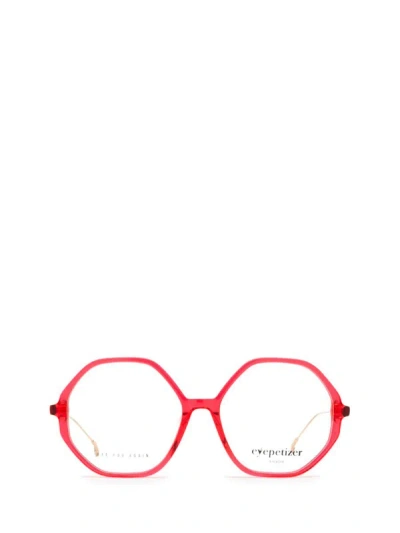 Eyepetizer Eyeglasses In Transparent Red