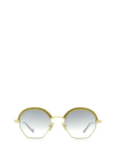 Eyepetizer Lumiere Sun Green And Gold Sunglasses