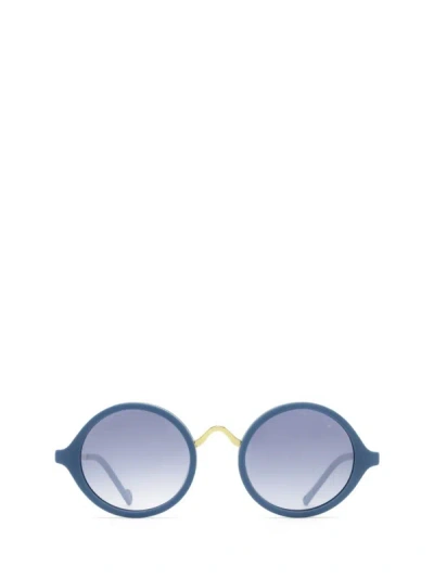 Eyepetizer Sunglasses In Petrol Blue Matt And Gold
