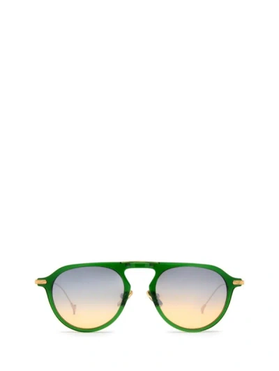 Eyepetizer Sunglasses In Transparent Green