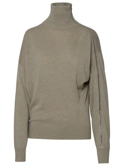 Isabel Marant Woman  Beige Wool Blend 'gaelo' Sweater In Cream