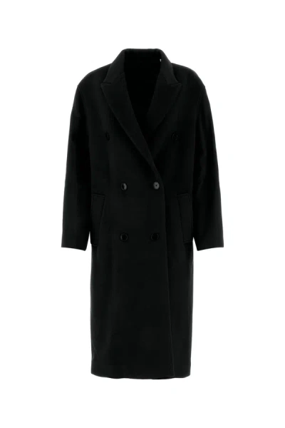 Isabel Marant Enarryli Wool-blend Long Coat In Black